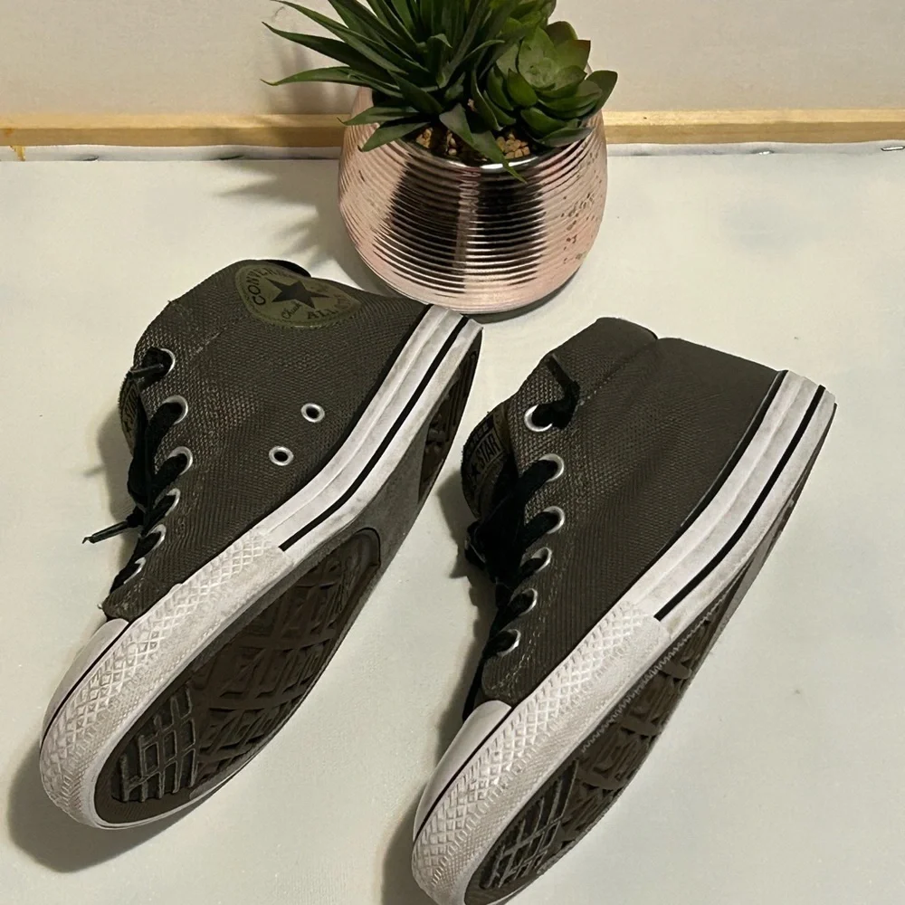 Converse Olive and White Low-Tops